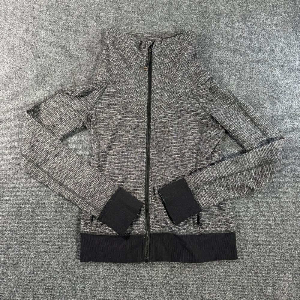 Lululemon‎ Athletica Be Present Jacket Full Zip Space Dye Funnel Neck